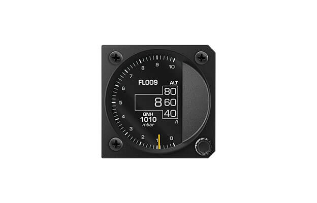 57 mm iris series digital Altimeter instrument for ultralight aircraft with flight level and QNH baro 