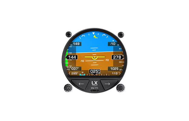 57 mm PFD instrument iris EFIS for ultralight aircraft with AHRS display