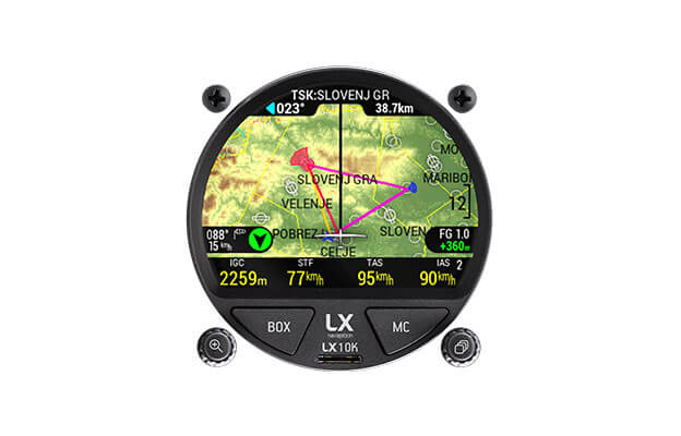80 mm vario navigation system with navigation, terrain maps, airspace and more.
