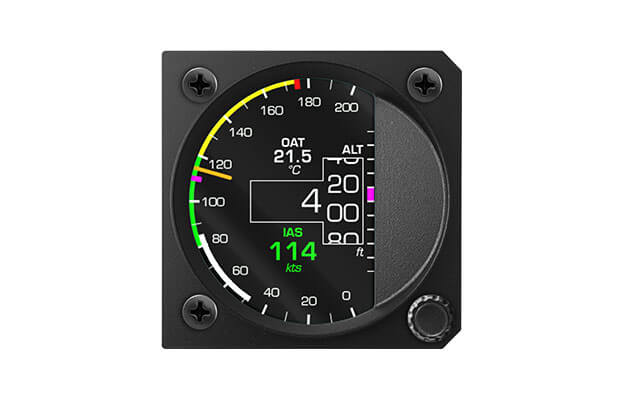 80 mm iris series digital All in one instrument for ultralight aircraft with Altimeter, Airspeed indicator and Vertical speed indicator and OAT