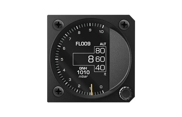 80 mm iris series digital Altimeter instrument for ultralight aircraft with flight level and QNH baro 