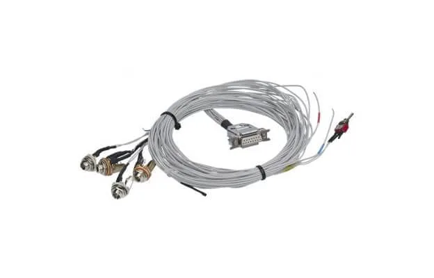 KBS2 double-seater cable set with two headset sockets, a D-Sub connector and open leads