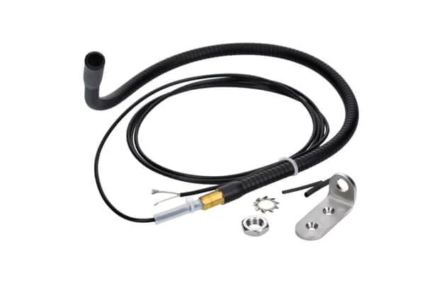 SM4 electret gooseneck microphone with its mounting nuts, washers and clamp plate